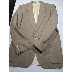 Nino Cerruti Men's‎ Brown Nova Faux Suede Blazer Sport Coat Jacket 40R Rare
